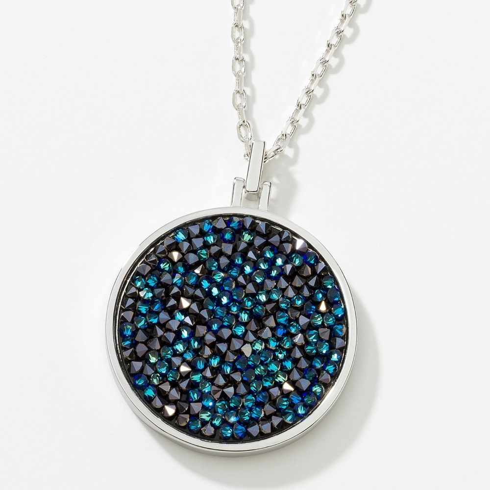 Touchstone Crystal Rock and Roll Pendant, Blue